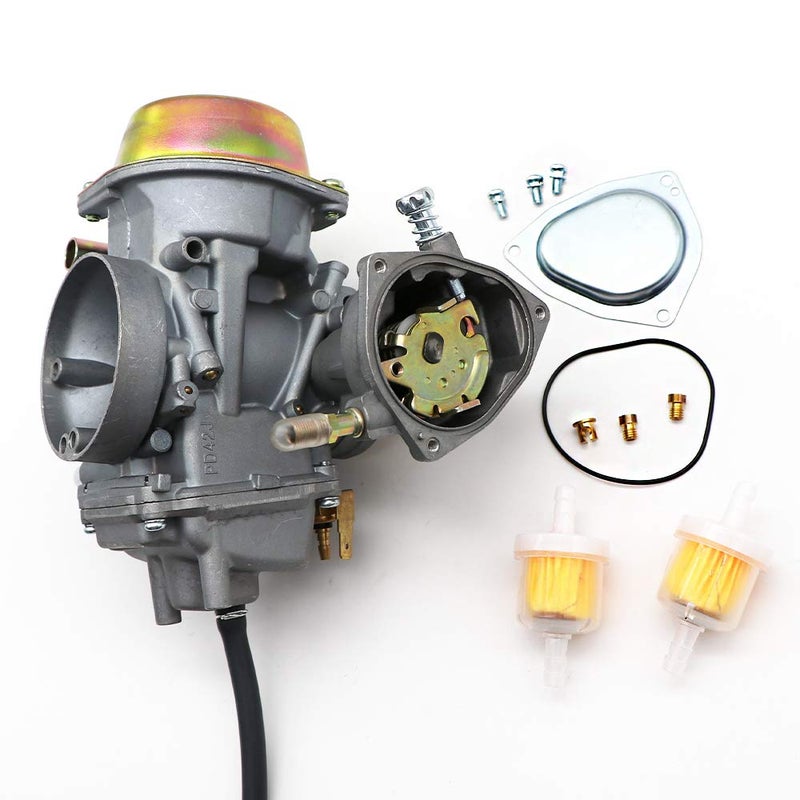 KIPA Carburetor For Yamaha RHINO 660 YFM660 YXR660FA YXR660FSE YXR660FH YXR660 Hunter UTV ATV 2004 2005 2006 2007 Replace OEM part number 5KM-14901-00-00 2Pcs New Main jets & 2Pcs Fuel Filters - Image 3